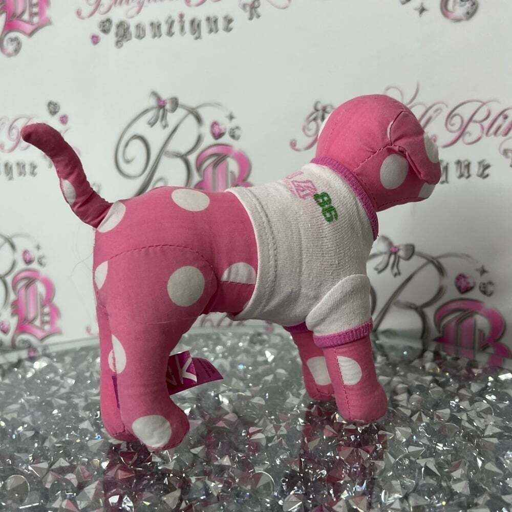 Victoria secret pink dog rare polka dot mini shirt Pink Polka Dot Dog Outfit